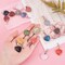 16 Pieces Heart Stone Charms Love Heart Pendants Valentine Charms Quartz Gemstone Chakra Stone Charm Pendants with Lobster Claw Clasps for Valentine Mother Wedding Necklace Jewelry Making